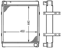 Radiator for the JCB 4C-2 Backhoe Loader 9802/2270